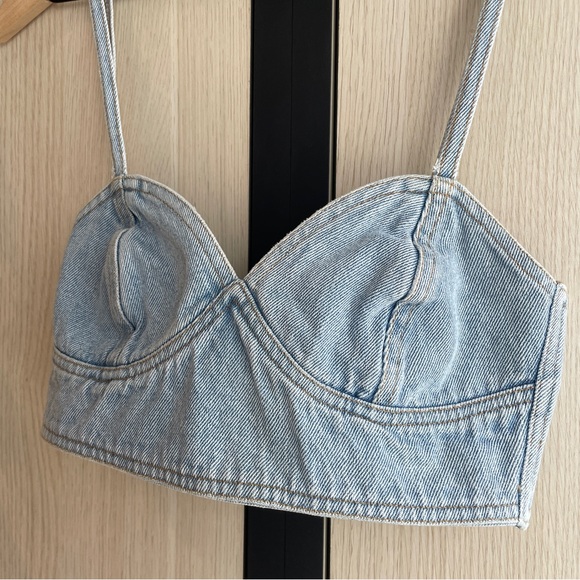 Vintage Italian Denim Cropped Top - Picture 2 of 5